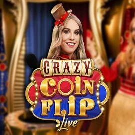 Crazy Coin Flip logo by Evolution at Cazeus Casino