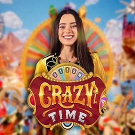 Crazy Time logo – Live Casino by Evolution at Cazeus Casino